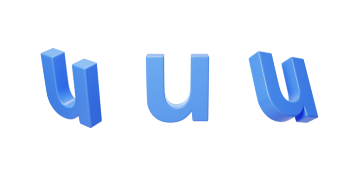 English Letter u Pinyin Spelling Language 3D