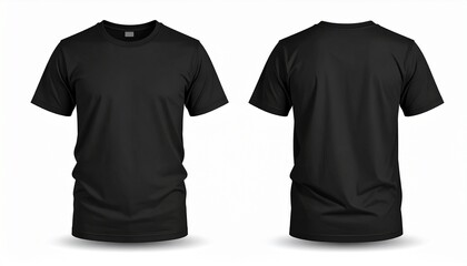 Blank t-shirt template for your design Front and back views. Vector illustration.
