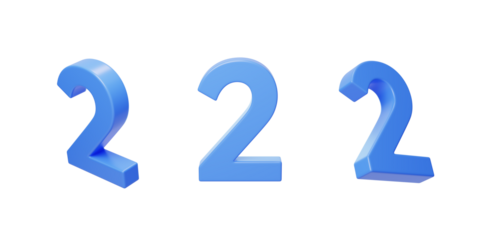 Number 2 calculates the anniversary countdown celebration 3D