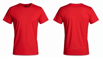 Blank t-shirt template for your design Front and back views. Vector illustration.

