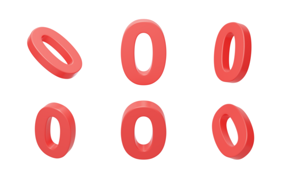 Number 0 count countdown count count 3D