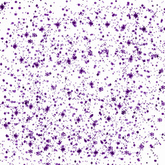 Fototapeta premium Seamless floral confetti splash on an abstract violet background with stars