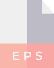 Minimalist EPS File Icon: Pastel Pink and Gray Document Graphic Design Element