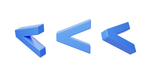 Sign contrast comparison less than sign 3D