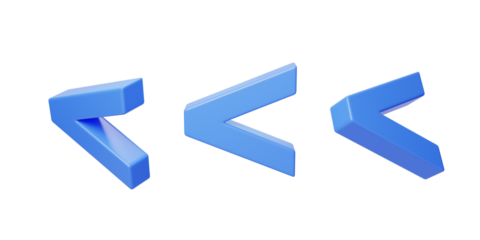 Sign contrast comparison less than sign 3D