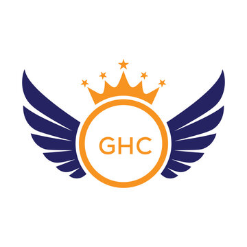 GHC Winged Crown Company logo. GHC Luxury Royal Company logo design for entrepreneur and business. GHC Brand Identity best icon.
