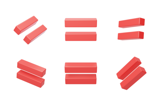 The sign equals the result of the operation 3D