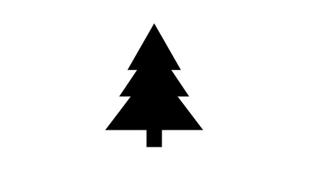 Black silhouette evergreen tree icon
