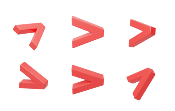 Sign comparison comparison size greater than the sign 3D