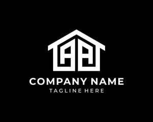 The logo design combines the letters AA and a house, using white.
