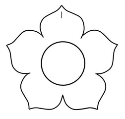 flower shaped diya holder Diwali stencil .eps