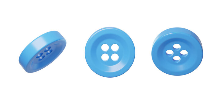 Garment textile accessory sewing accessory button 3D