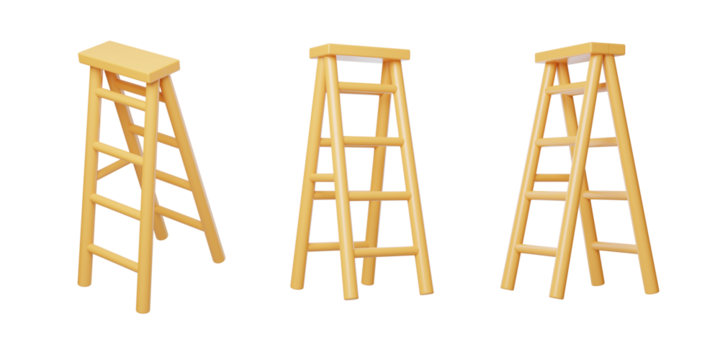 Progress Goals Develop decoration construction tools ladder 3D