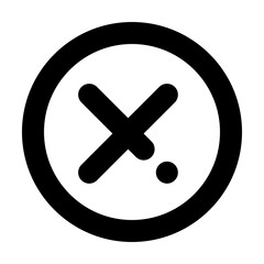 Cross Circle Outline Icon