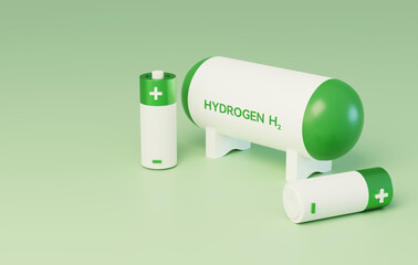 New energy battery environmentally sustainable hydrogen 3D
