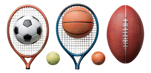 Obraz premium Sports Equipment Isolated on Transparent Background