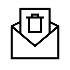 Open Email Delete Icon, Envelope Icon - E-mail open envelope