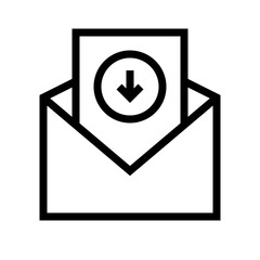 Open Email Download Icon, Envelope Icon - E-mail open envelope
