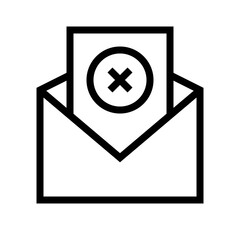 Open Email Message Not Send Error, Envelope Icon - E-mail open envelope