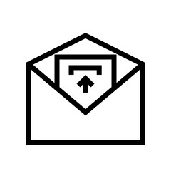 Email Envelope Upload File Icon - E-mail open envelope