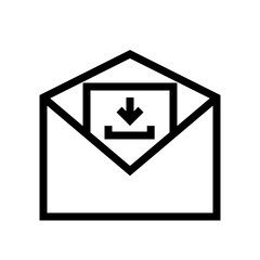 Email Envelope Download Attachment Icon - E-mail open envelope