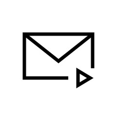 Email Watch Video Icon, Email Video, Envelope Icon - E-mail close envelope