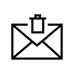 Email Delete Icon, Delete Mail, Envelope Icon - E-mail close envelope