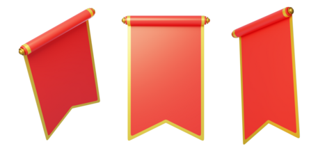 Chinese style scroll banner of gratitude and repayment 3D