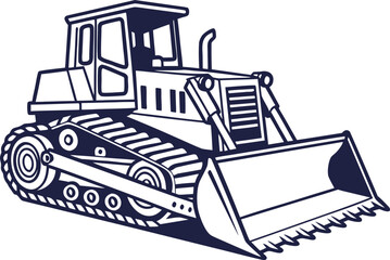 Dozer Bulldozer Illustration. Construction Dozer Artwork. Heavy Machinery Bulldozer Design. Dozer Vehicle Sketch. Industrial Bulldozer Graphic. Realistic Dozer Design. Bulldozer Construction Equipment