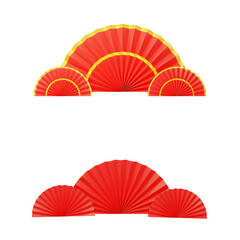 Chinese New Year Lucky Folding fan 3D