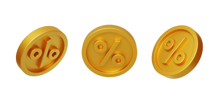 Gold data statistics Discount symbol percentage sign %