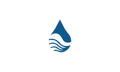 Blue Water Drop Logo Design