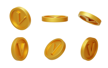 Exclusive VIP Member Event Gold Coin V Reward 3D