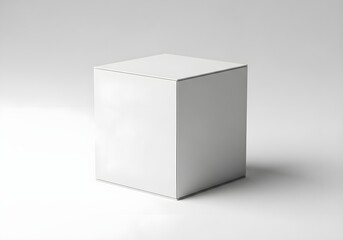 Fototapeta premium Minimalist White Product Packaging Box Mockup