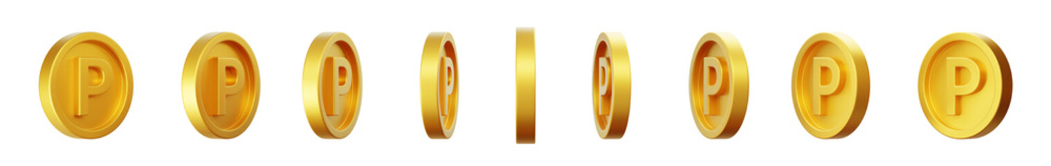 Financial Russian ruble Coin Recitation coin 3D