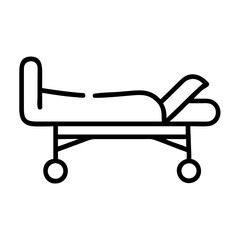Elder Care hospital bed icon transparent background