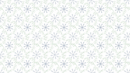 Winter snowflake pattern background, christmas holiday seamless texture, festive design art