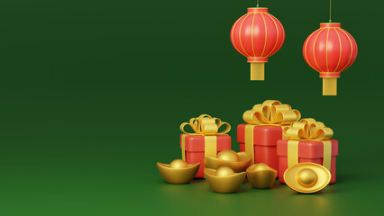 New Year, Spring Festival, Traditional Chinese style 3D
