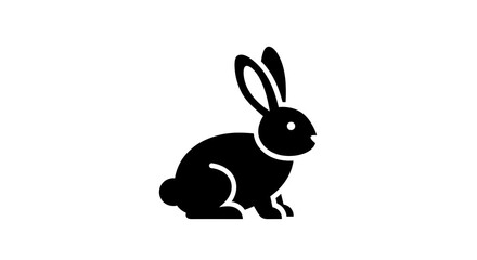 Rabbit silhouette graphic