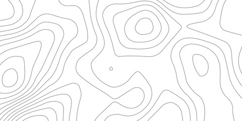 Stylized Vector Topographic Map with Black and Grey Contour Lines, Elevation Paths, and Terrain Features