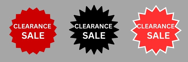 Set of clearance sale tags, sale labels, sale icons set, set of sale tags icon 