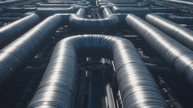 aerial view of data hall with symmetrical cooling ducts futuristic composition no people illustration concept scene visual for commercial design use high detail quality stock image illustration - Powered by Adobe