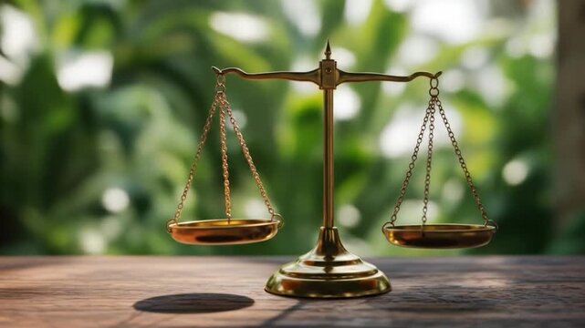 Balance scale symbolizing justice equality fairness in legal business and financial judgement