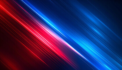 VS　赤と青の衝突 　ダイナミックな光の対比　斜めに分割　対決