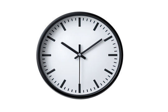 wall clock isolated on white background productivity symbol