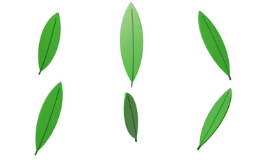 Green plants Fresh leaves Saplings Spring 3D