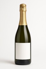 Champagne Bottle Mockup with Blank White Label