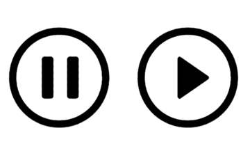 Play and Pause Button Icon Set