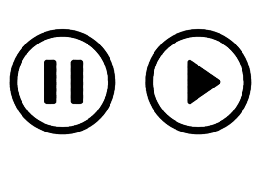 Play and Pause Button Icon Set