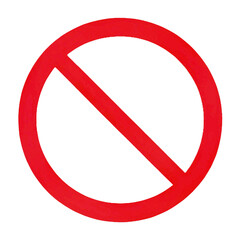 Red Prohibition Sign &ndash; No Entry, Warning, Restriction, Safety Symbol Icon